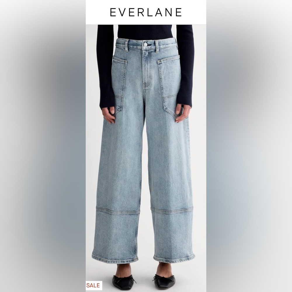 Everlane way high gardener jeans in Light Blue